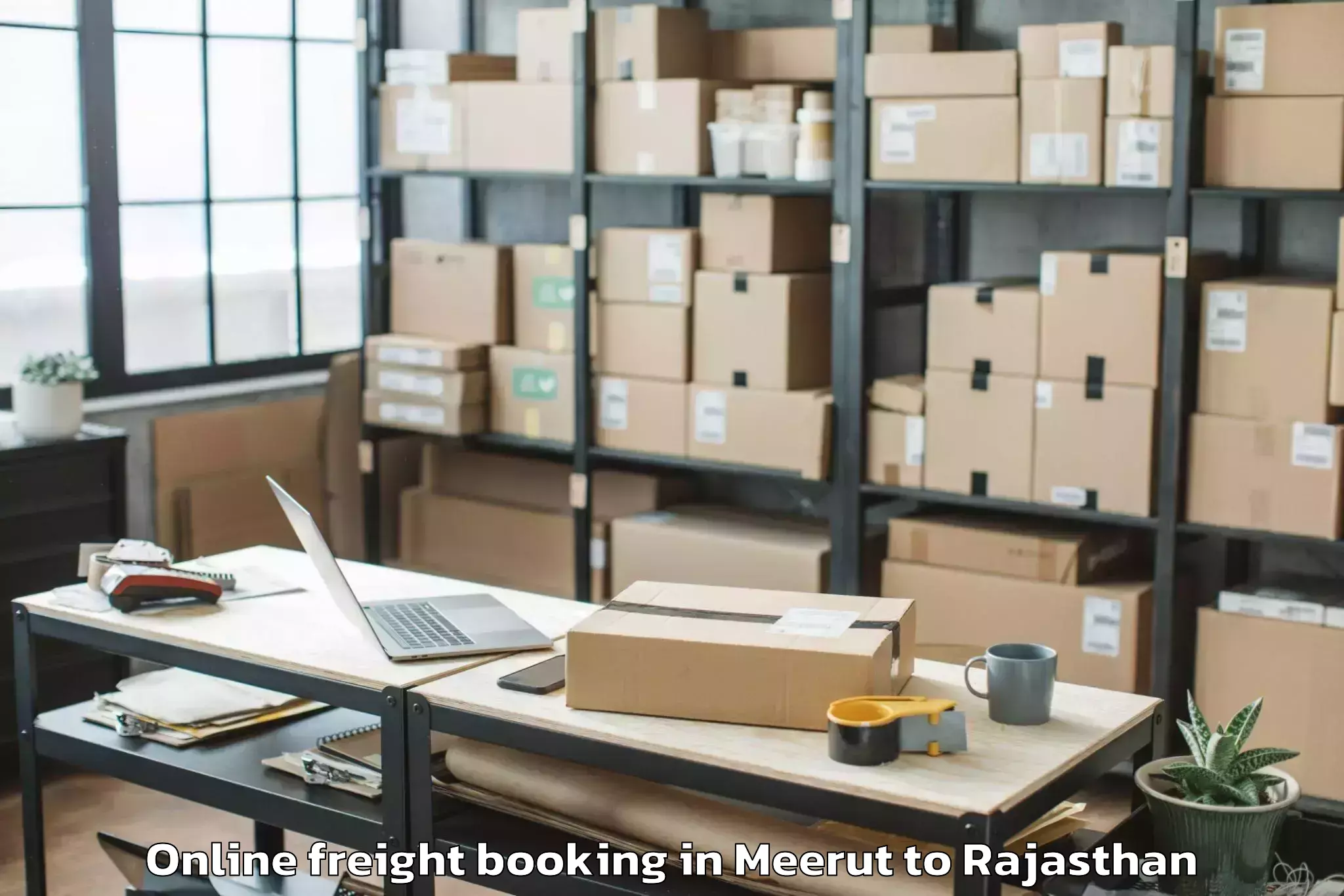 Trusted Meerut to Chaksu Online Freight Booking